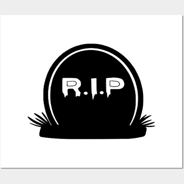 ‘’RIP” Tombstone Halloween Merchandise | halloween Gift Wall Art by The Print Palace